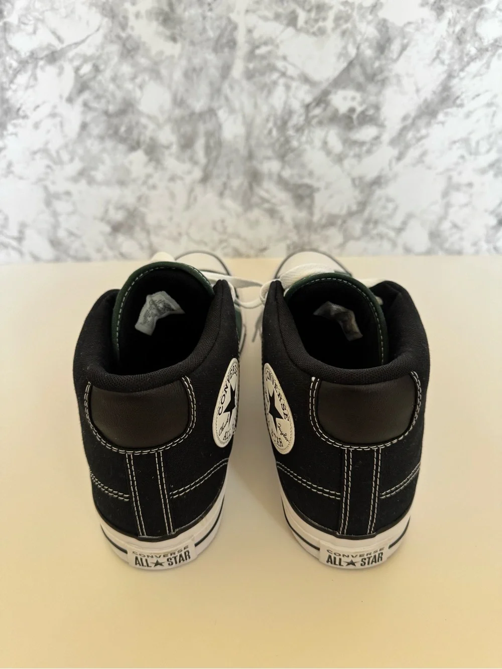 Converse High Top Sneakers - Green, Black & White - Picture 6 of 12